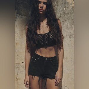 ZARA TRF High Rise Curved Shorts